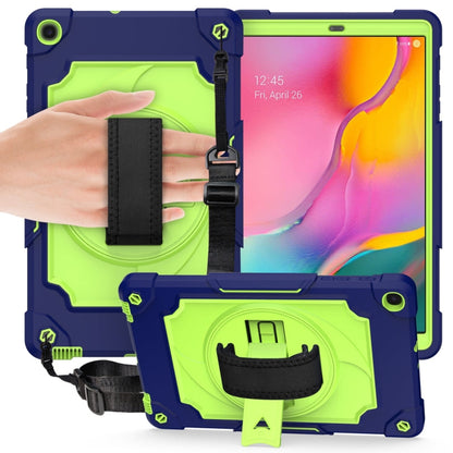 360 Degree Rotation Turntable Contrast Color Robot Shockproof Silicone + PC Protective Case with Holder, For Samsung Galaxy Tab A7 10.4 (2020)/T500, For Samsung Galaxy Tab A 10.1 (2019)/T515