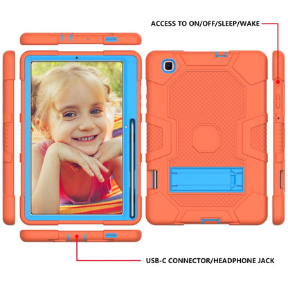 Contrast Color Robot Shockproof Silicone + PC Protective Case with Holder, For Samsung Galaxy Tab S6 Lite P610, For iPad 9.7 (2018 / 2017), For iPad Air 2022 / 2020 10.9 inch