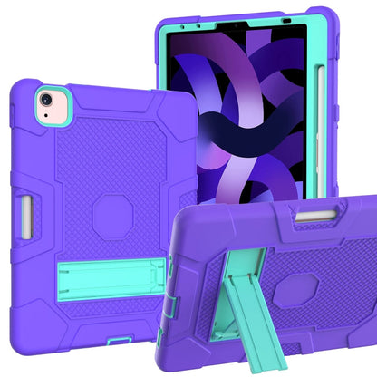 Contrast Color Robot Shockproof Silicone + PC Protective Case with Holder, For Samsung Galaxy Tab S6 Lite P610, For iPad 9.7 (2018 / 2017), For iPad Air 2022 / 2020 10.9 inch