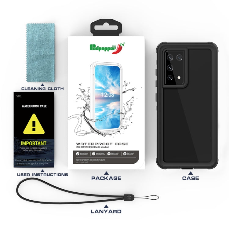RedPepper Transparent Dot Shockproof Waterproof PC + TPU Protective Case, For Samsung Galaxy S21 Ultra 5G