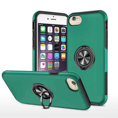 PC + TPU Shockproof Magnetic Protective Case with Invisible Ring Holder, For iPhone 6, For iPhone 6 Plus, For iPhone SE 2022 / SE 2020 / 8 / 7, For iPhone 8 Plus / 7 Plus