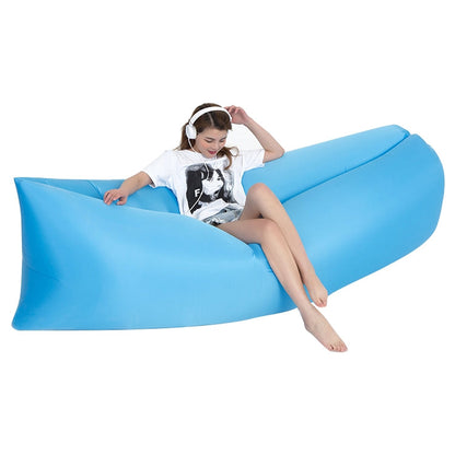 Outdoor Portable Lazy Water Inflatable Sofa Beach Grass Air Bed, Size: 200 x 70cm, 200 x 70cm Sky Blue, 200 x 70cm Black, 200 x 70cm Green, 200 x 70cm Pink, 200 x 70cm Rose Red, 200 x 70cm Sapphire Blue, 200 x 70cm Grass Green, 200 x 70cm Red          ...