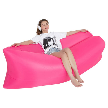 Outdoor Portable Lazy Water Inflatable Sofa Beach Grass Air Bed, Size: 200 x 70cm, 200 x 70cm Sky Blue, 200 x 70cm Black, 200 x 70cm Green, 200 x 70cm Pink, 200 x 70cm Rose Red, 200 x 70cm Sapphire Blue, 200 x 70cm Grass Green, 200 x 70cm Red          ...