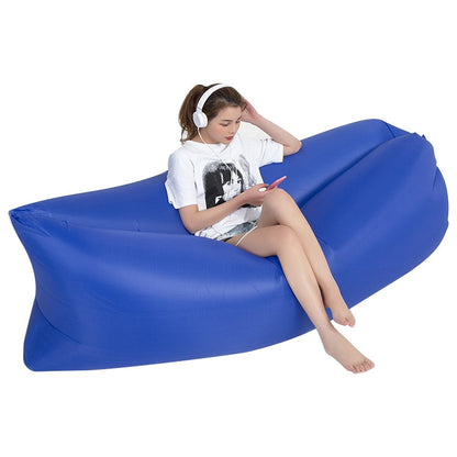 Outdoor Portable Lazy Water Inflatable Sofa Beach Grass Air Bed, Size: 200 x 70cm, 200 x 70cm Sky Blue, 200 x 70cm Black, 200 x 70cm Green, 200 x 70cm Pink, 200 x 70cm Rose Red, 200 x 70cm Sapphire Blue, 200 x 70cm Grass Green, 200 x 70cm Red          ...