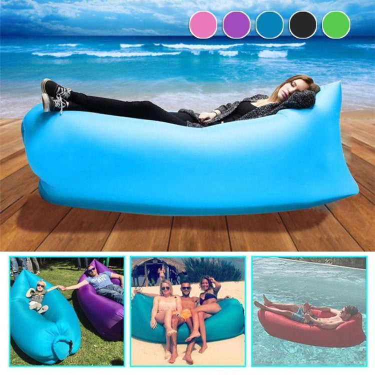 Outdoor Portable Lazy Water Inflatable Sofa Beach Grass Air Bed, Size: 200 x 70cm, 200 x 70cm Sky Blue, 200 x 70cm Black, 200 x 70cm Green, 200 x 70cm Pink, 200 x 70cm Rose Red, 200 x 70cm Sapphire Blue, 200 x 70cm Grass Green, 200 x 70cm Red          ...