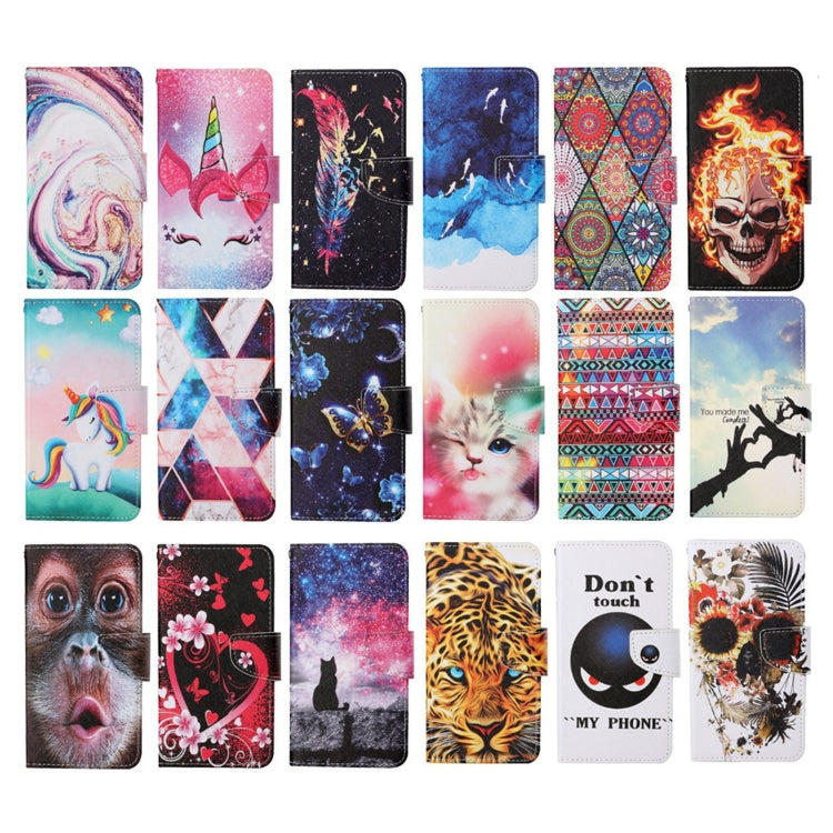 Painted Pattern Horizontal Flip Leathe Case, For iPhone 12 Pro Max