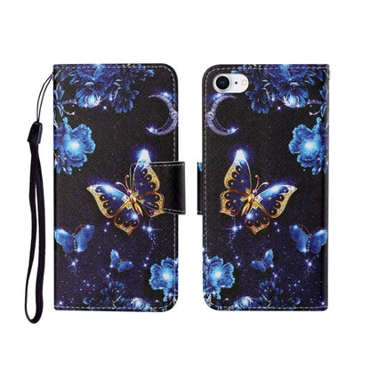 Painted Pattern Horizontal Flip Leathe Case, For iPhone SE (2020)/ 7 /8