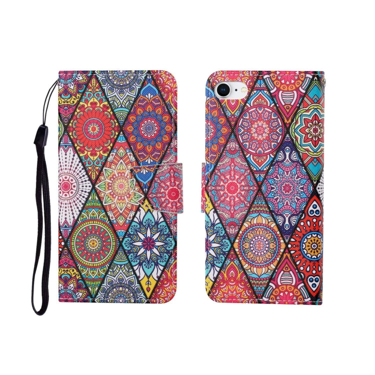 Painted Pattern Horizontal Flip Leathe Case, For iPhone SE (2020)/ 7 /8