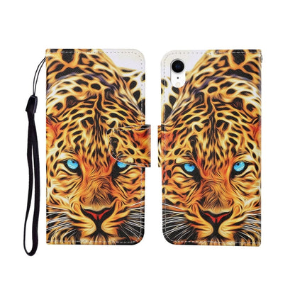 Painted Pattern Horizontal Flip Leathe Case, For iPhone XR