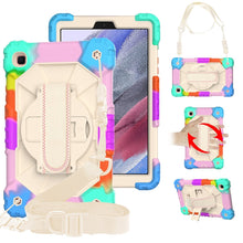 Contrast Color Robot Shockproof Silicon + PC Protective Case with Holder & Shoulder Strap, For Samsung Galaxy Tab A7 Lite T220 / T225