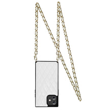 Elegant Rhombic Pattern Microfiber Leather +TPU Shockproof Case with Crossbody Strap Chain, For iPhone 12 mini, For iPhone 12 / 12 Pro, For iPhone 12 Pro Max