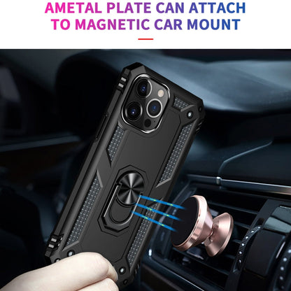 Shockproof TPU + PC Protective Case with 360 Degree Rotating Holder, For iPhone 13 Pro Max