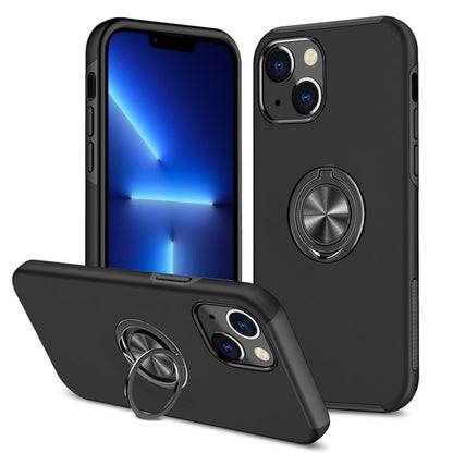 PC + TPU Shockproof Magnetic Protective Case with Invisible Ring Holder, For iPhone 13 Pro Max