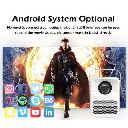 WEJOY Y1 1920x1080P 100 ANSI Lumens Portable Home Theater LED HD Digital Projector, Android 6.0, 1G+16G, AU Plug (White), Y1 AU Plug, Y1 EU Plug, Y1 UK Plug
