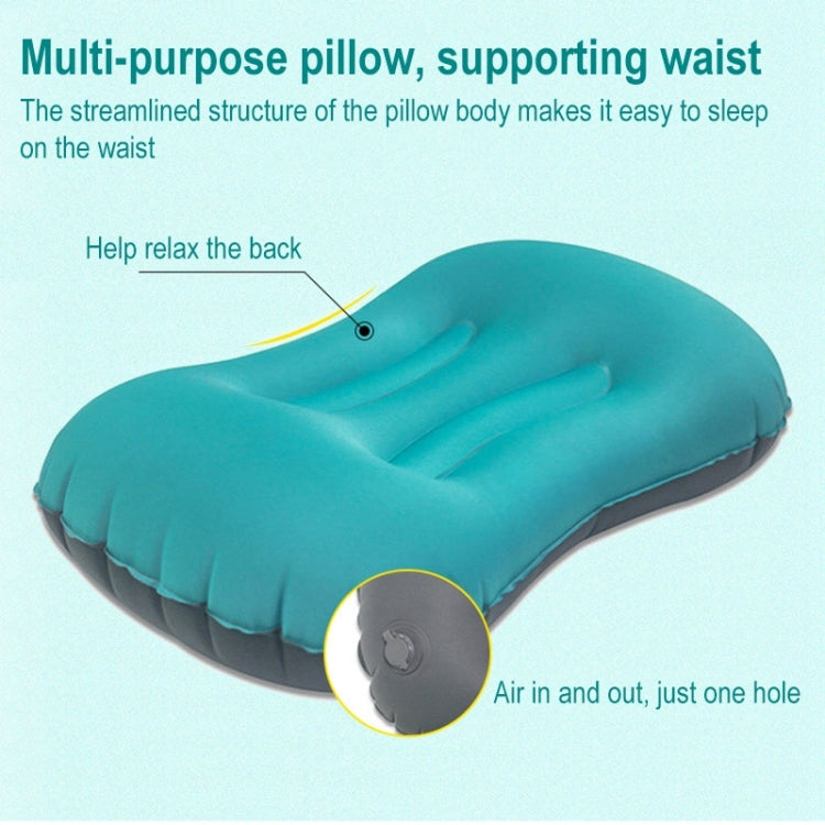 Outdoor Camping Trip Foldable Portable Inflatable Pillow Nap Waist Pillow, Inflate with Your Mouth