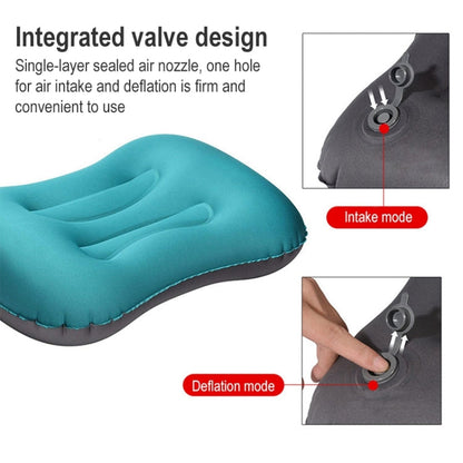 Outdoor Camping Trip Foldable Portable Inflatable Pillow Nap Waist Pillow, Inflate with Your Mouth