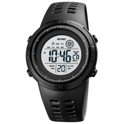 SKMEI 1773 Triplicate Round LED Dual Time Digital Display Colorful Backlight Electronic Watch