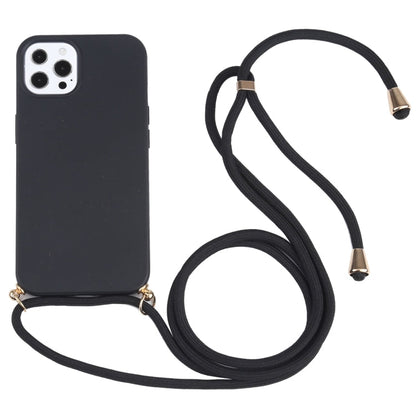 Wheat Straw Material + TPU Shockproof Case with Neck Lanyard, For iPhone 13 Pro Max
