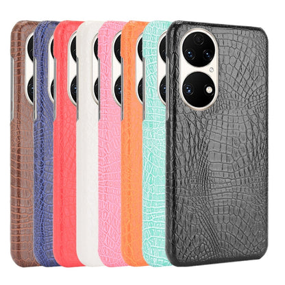 Shockproof Crocodile Texture PC + PU Case, For Huawei P50