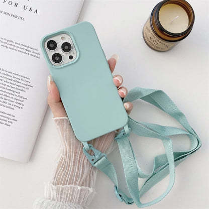 Elastic Silicone Protective Case with Wide Neck Lanyard, For iPhone 13, For iPhone 13 Pro, For iPhone 13 Pro Max