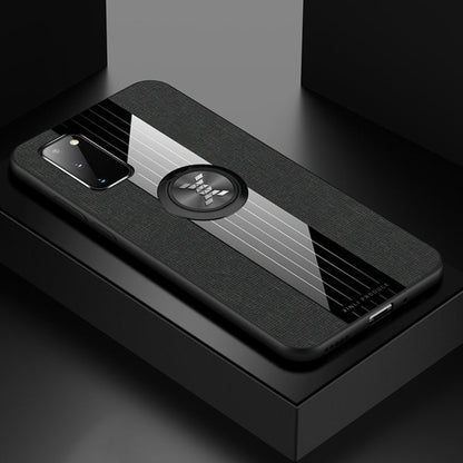 XINLI Stitching Cloth Textue Shockproof TPU Protective Case with Ring Holder, For Samsung Galaxy S20, For Samsung Galaxy S20 FE, For Samsung Galaxy S20+, For Samsung Galaxy S20 Ultra, For Samsung Galaxy S21 5G