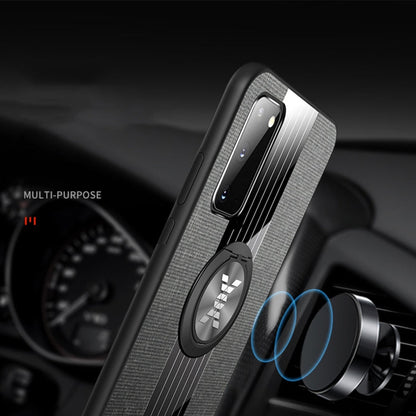 XINLI Stitching Cloth Textue Shockproof TPU Protective Case with Ring Holder, For Samsung Galaxy S20, For Samsung Galaxy S20 FE, For Samsung Galaxy S20+, For Samsung Galaxy S20 Ultra, For Samsung Galaxy S21 5G