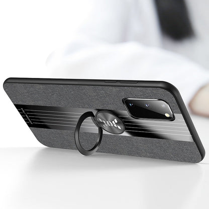 XINLI Stitching Cloth Textue Shockproof TPU Protective Case with Ring Holder, For Samsung Galaxy S20, For Samsung Galaxy S20 FE, For Samsung Galaxy S20+, For Samsung Galaxy S20 Ultra, For Samsung Galaxy S21 5G