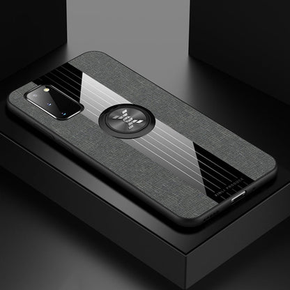 XINLI Stitching Cloth Textue Shockproof TPU Protective Case with Ring Holder, For Samsung Galaxy S20, For Samsung Galaxy S20 FE, For Samsung Galaxy S20+, For Samsung Galaxy S20 Ultra, For Samsung Galaxy S21 5G