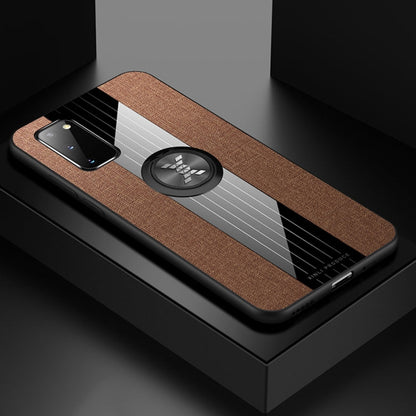 XINLI Stitching Cloth Textue Shockproof TPU Protective Case with Ring Holder, For Samsung Galaxy S20, For Samsung Galaxy S20 FE, For Samsung Galaxy S20+, For Samsung Galaxy S20 Ultra, For Samsung Galaxy S21 5G