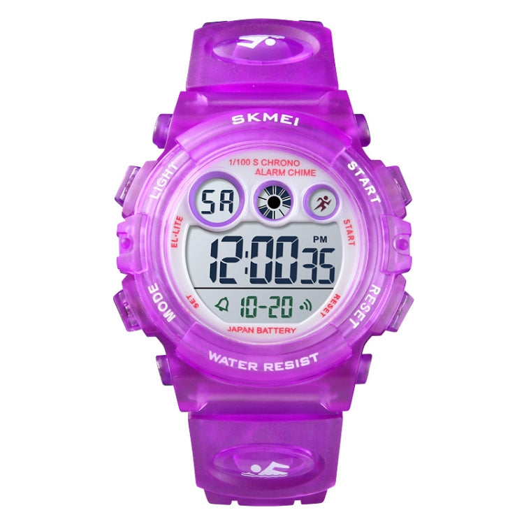 SKMEI 1451 LED Digital Stopwatch Chronograph Luminous Children Sports Electronic Watch, 1451(Transparent Purple), 1451(Transparent Sky Blue), 1451(Transparent Rose Red), 1451(White Shell Blue Circle), 1451(Yellow Shell Blue Circle)                     ...