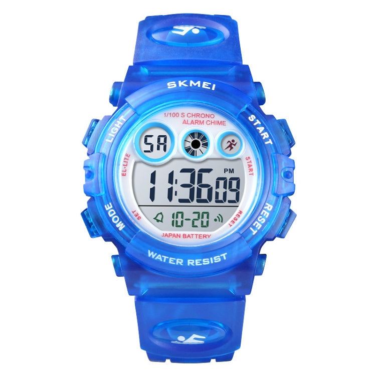 SKMEI 1451 LED Digital Stopwatch Chronograph Luminous Children Sports Electronic Watch, 1451(Transparent Purple), 1451(Transparent Sky Blue), 1451(Transparent Rose Red), 1451(White Shell Blue Circle), 1451(Yellow Shell Blue Circle)                     ...