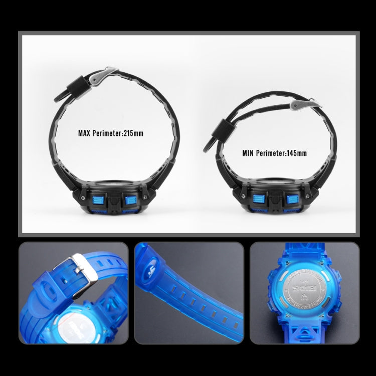 SKMEI 1451 LED Digital Stopwatch Chronograph Luminous Children Sports Electronic Watch, 1451(Transparent Purple), 1451(Transparent Sky Blue), 1451(Transparent Rose Red), 1451(White Shell Blue Circle), 1451(Yellow Shell Blue Circle)                     ...