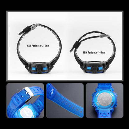 SKMEI 1451 LED Digital Stopwatch Chronograph Luminous Children Sports Electronic Watch, 1451(Transparent Purple), 1451(Transparent Sky Blue), 1451(Transparent Rose Red), 1451(White Shell Blue Circle), 1451(Yellow Shell Blue Circle)                     ...