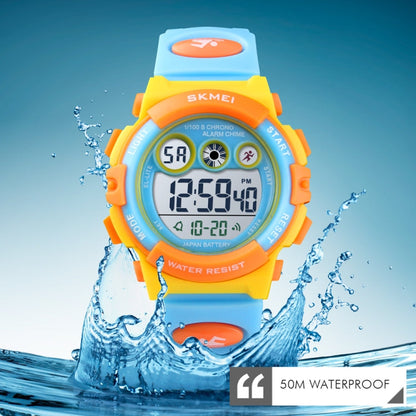 SKMEI 1451 LED Digital Stopwatch Chronograph Luminous Children Sports Electronic Watch, 1451(Transparent Purple), 1451(Transparent Sky Blue), 1451(Transparent Rose Red), 1451(White Shell Blue Circle), 1451(Yellow Shell Blue Circle)                     ...