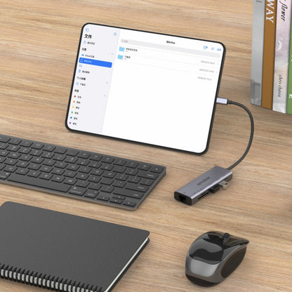 amalink 95122D Type-C / USB-C to RJ45 + 2 Ports USB + PD 3.0 Multi-function HUB, 95122D