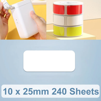 Thermal Printing Label Paper Stickers For NiiMbot D101 / D11, 10 x 25mm 240 Sheets White, 14 x 25mm 240 Sheets White, 10 x 25mm 240 Sheets Yellow, 10 x 25mm 240 Sheets Red, 14 x 25mm 240 Sheets Red