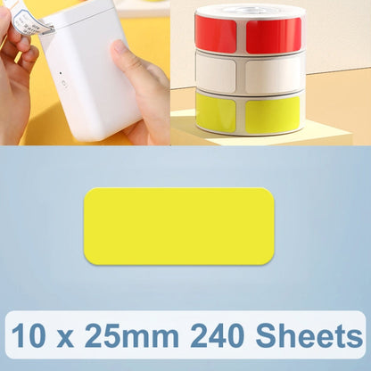Thermal Printing Label Paper Stickers For NiiMbot D101 / D11, 10 x 25mm 240 Sheets White, 14 x 25mm 240 Sheets White, 10 x 25mm 240 Sheets Yellow, 10 x 25mm 240 Sheets Red, 14 x 25mm 240 Sheets Red