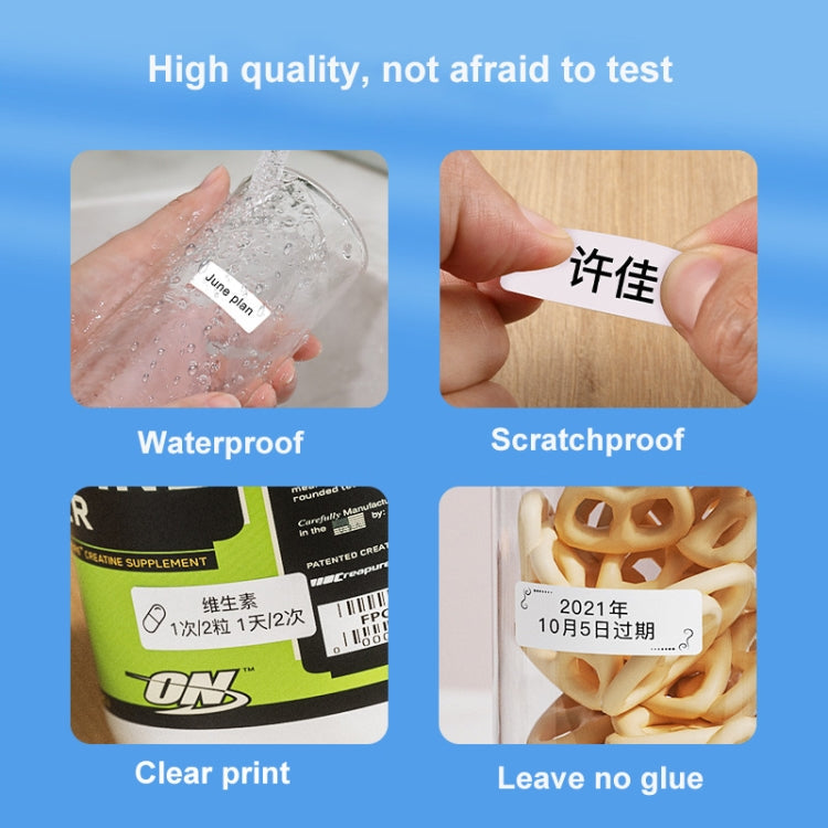 Thermal Printing Label Paper Stickers For NiiMbot D101 / D11, 10 x 25mm 240 Sheets White, 14 x 25mm 240 Sheets White, 10 x 25mm 240 Sheets Yellow, 10 x 25mm 240 Sheets Red, 14 x 25mm 240 Sheets Red