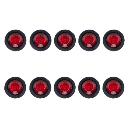 10 in 1 Truck Trailer LED Round Side Marker Lamp, A5010 Red Light, A5011 Amber Light, A5012 White Light, A5013 Red + Amber Light
