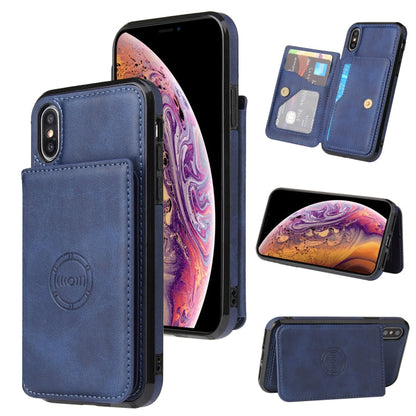 Calf Texture Magnetic Case, For iPhone SE 2022 / SE 2020 / 8 / 7, For iPhone 8 Plus / 7 Plus, For iPhone XS Max, For iPhone XS / X