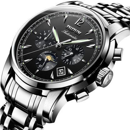 JIN SHI DUN 8750 Men Fashion Waterproof Luminous Mechanical Watch