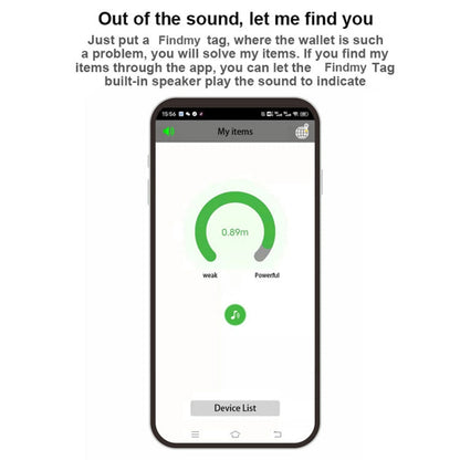Findmy Tag Square Smart Bluetooth Anti- lost Alarm Locator Tracker, Square (White), Square (Black)
