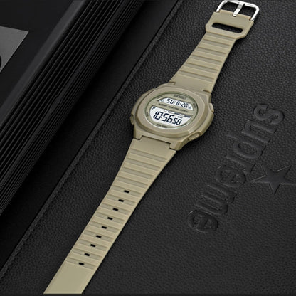 SKMEI 1821 Stainless Steel Buckle Silicone Strap Electronic Watch