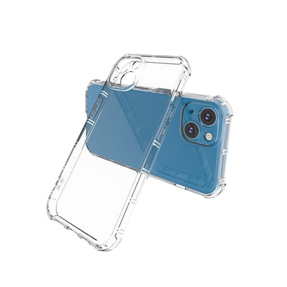 Straight Side Dual Bone Anti-fall TPU Transparent Protective Case, For iPhone 14, For iPhone 14 Plus, For iPhone 14 Pro, For iPhone 14 Pro Max