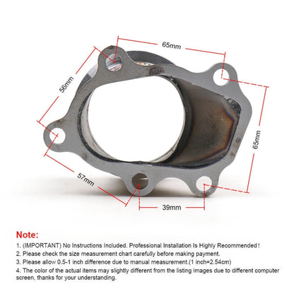 Car Modified 63mm Turbo Down Pipe V-band Adapter with Clamp Flange, Turbo Down Pipe Adapter