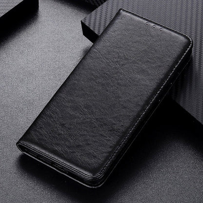 Magnetic Suction Crazy Horse Pattern PU Left and Right Open with Bracket and Card Slot and Wallet, For iPhone SE 2022 / SE 2020