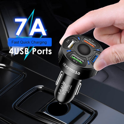 TE-094 4 in 1 Cigarette Lighter Conversion Plug Multi-function USB Car Fast Charger