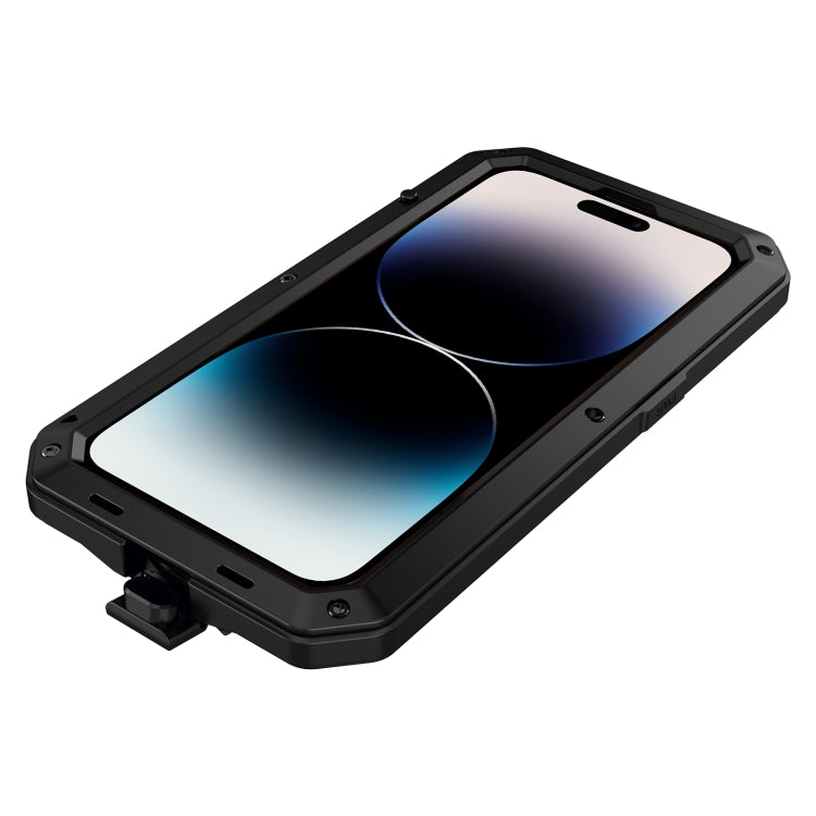 Shockproof Waterproof Silicone + Zinc Alloy Case, For iPhone 14 Pro Max