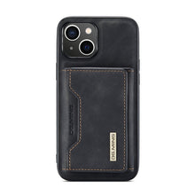 DG.MING M2 Series 3-Fold Card Bag Magnetic Leather Case, For iPhone 14, For iPhone 14 Plus, For iPhone 14 Pro, For iPhone 14 Pro Max