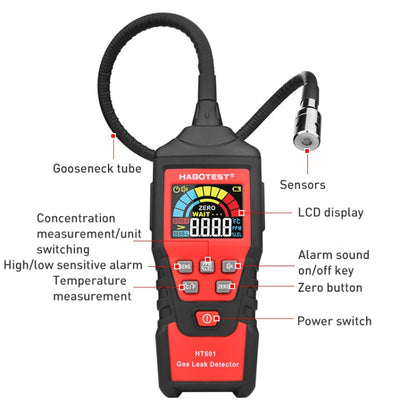 HABOTEST HT601B Combustible Gas Detector Thousand Battery Model with Numerical Display, HT601B